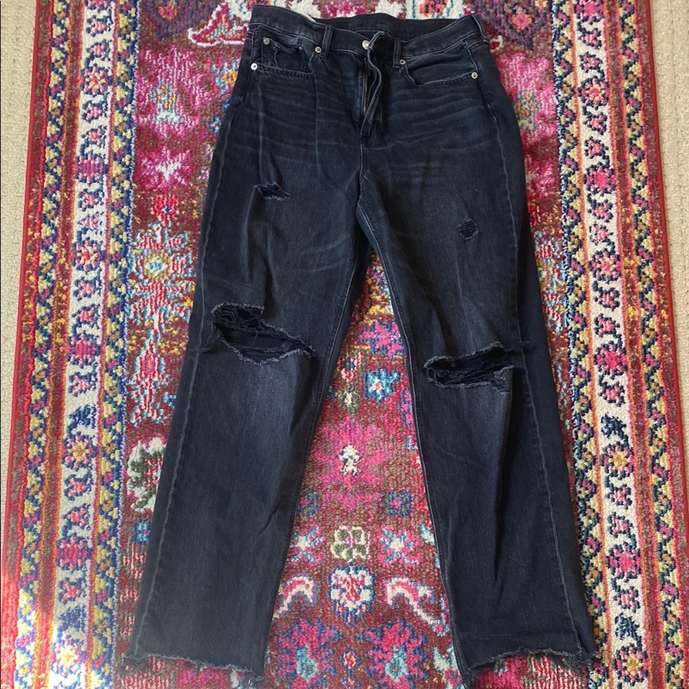 AE Super high rise baggy straight jeans